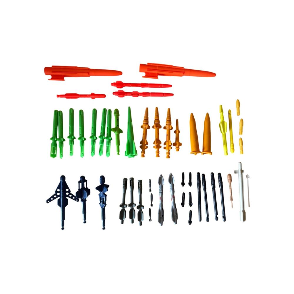 80’s 90’s Vtg Boy Toys Assortment of 48 Missiles Accessories G.I. Joe Type Toys